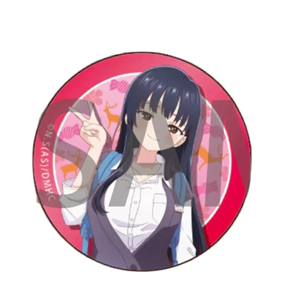 Anime The Dangers in My Heart Brooch on Backpack Anna Yamada Icon Badge Cosplay Round Button Pins Lapel Pin Jewelry Accessories