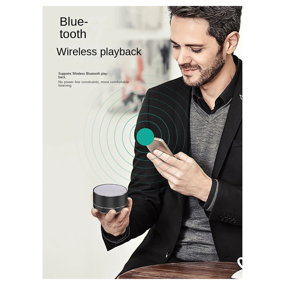 A10 Mini Bluetooth Speaker Portable Outdoor Cannon Subwoofer Sound Box Support TF Card Blue