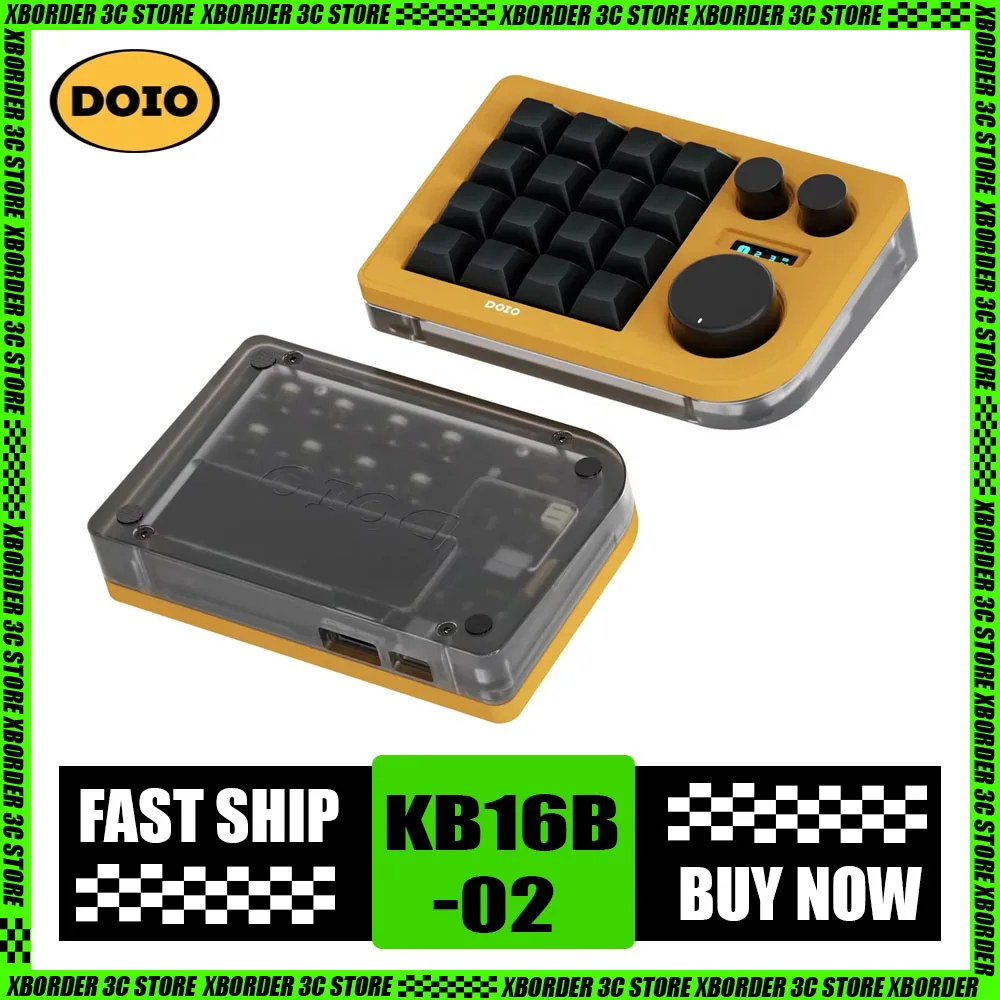 

Doio Kb16b-02 Designer Mechanical Keyboard 2mode Bluetooth Type-C Hot Swap 16 Keys Xda Keycap Pc Custom Designer Portable Keypad