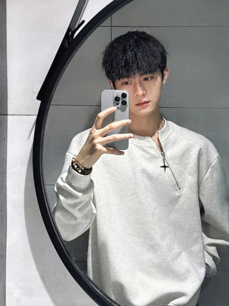 

ay Floral f Zip Hoodie Loose Fit round Ne Pullover Sweatirt for Men Casual Comfortable Polyester Fabric Spring Autumn