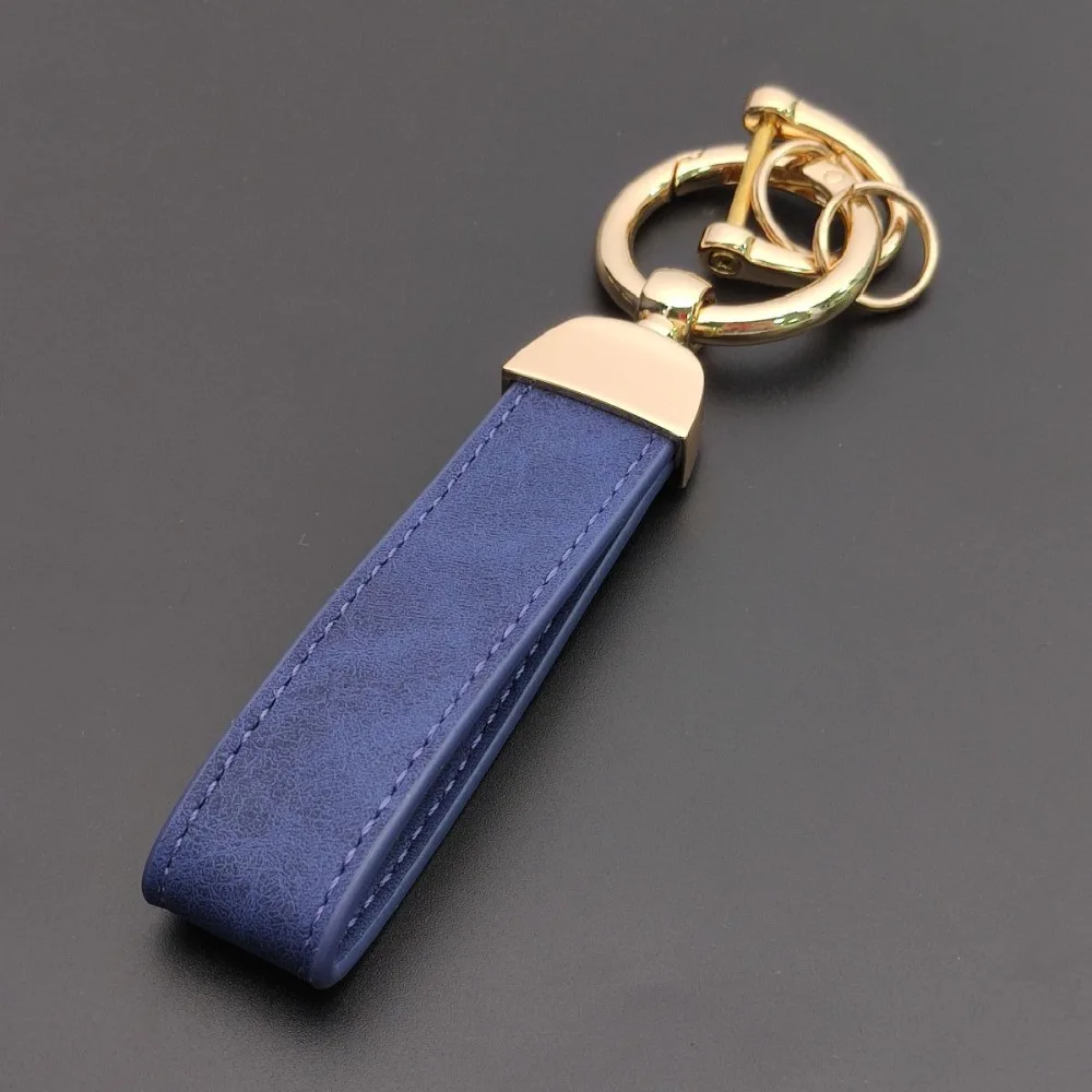 Personalized Leather Key Chain Ring, Custom Gift