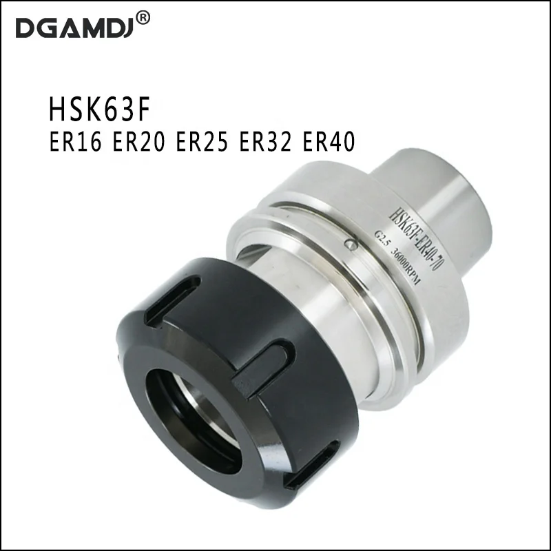 حامل أدوات خاص طبطبات الطحن Er Sk كوليت تشاك Hsk 63f F63 Hsk63f حامل أدوات لآلة التصنيع باستخدام الحاسب الآلي #5