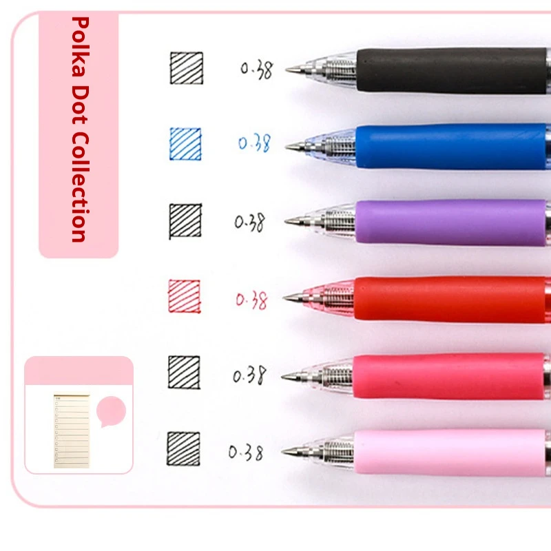 Uni Cute Polka Dot Signo Gel Pen UMN-138S Limited Uniball 0.38 Quick-Dry Bleed-Resistant Anti-Leak Exam/Note-Taking/Writing Tool