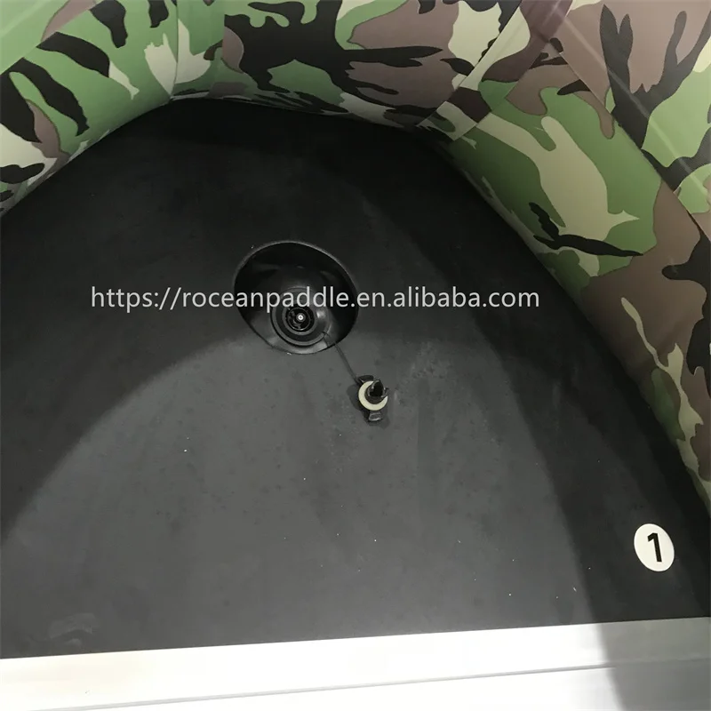 الجملة CE التمويه PVC المطاط نفخ زورق الصيد قارب مع أرضية الألومنيوم / أرضية خشبية