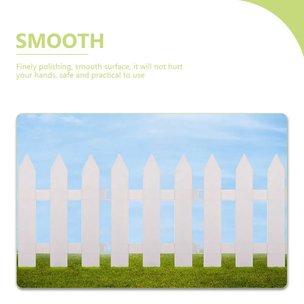 

5Sets Plastic Garden Fence White Picket Edging for Flowerbed Border Lawn Plant Areas Decorative Yard Landscape Divider