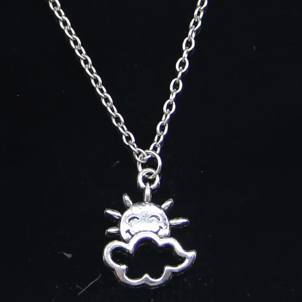 20pcs New Fashion Necklace 20x17mm sun cloud Pendants Short Long Women Men Colar Gift Jewelry Choker