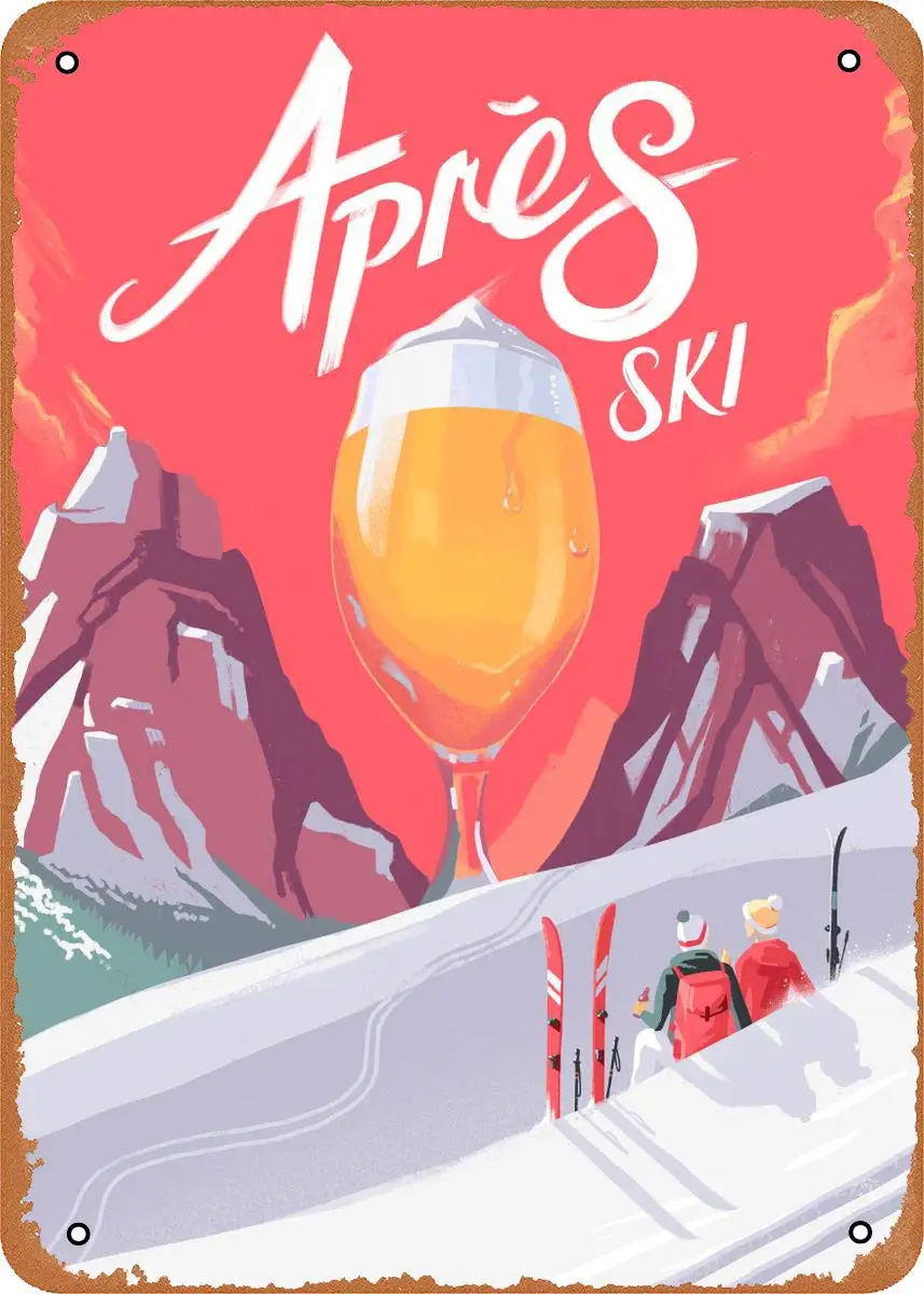 ANGIEHAIE Ski Poster Apres Ski Wall Art 12