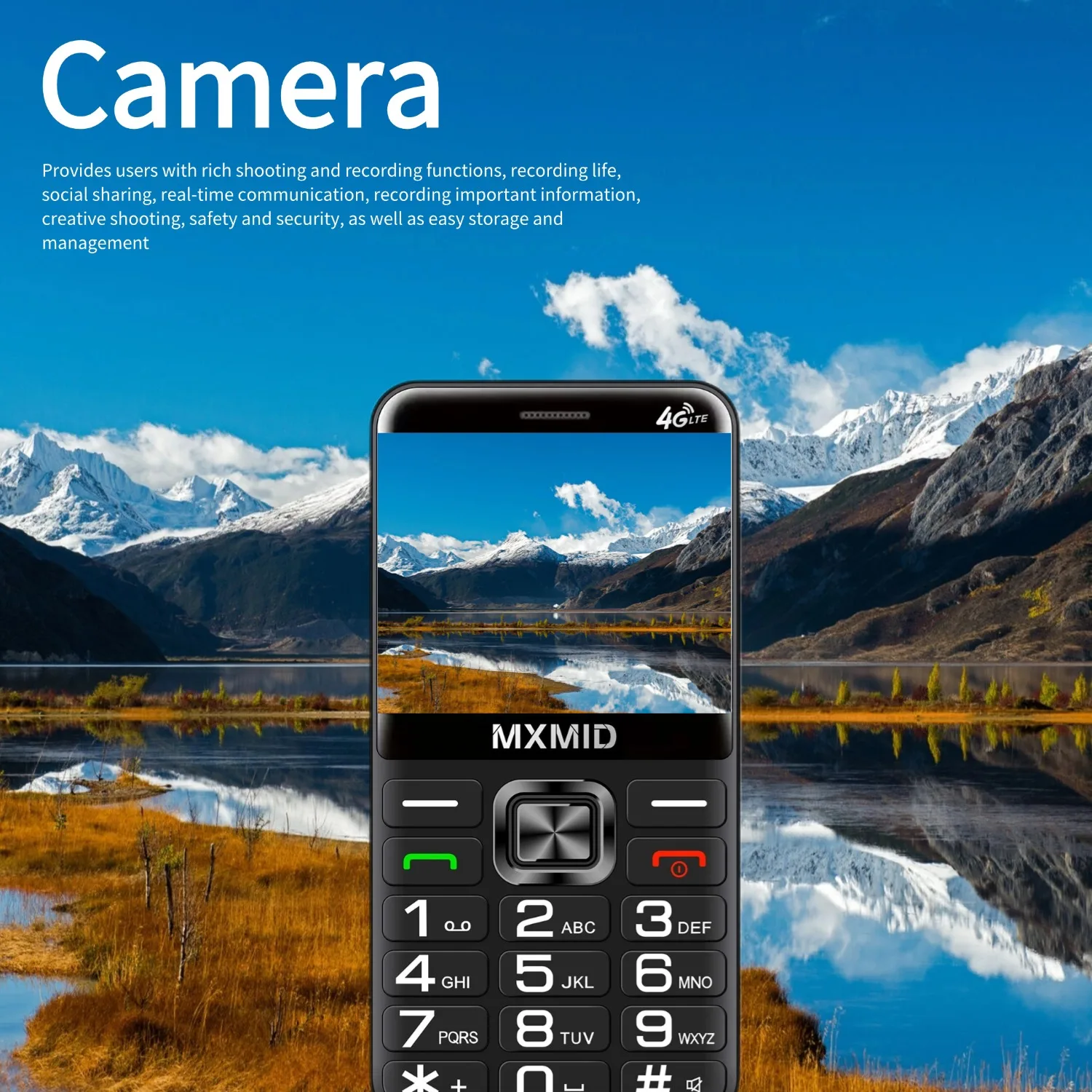 Mafam G1000 هاتف محمول لكبار السن حجم عال أزرار كبيرة المزدوج سيم بطارية طويلة SOS زر بطارية طويلة الشعلة القوية GSM 2G #4