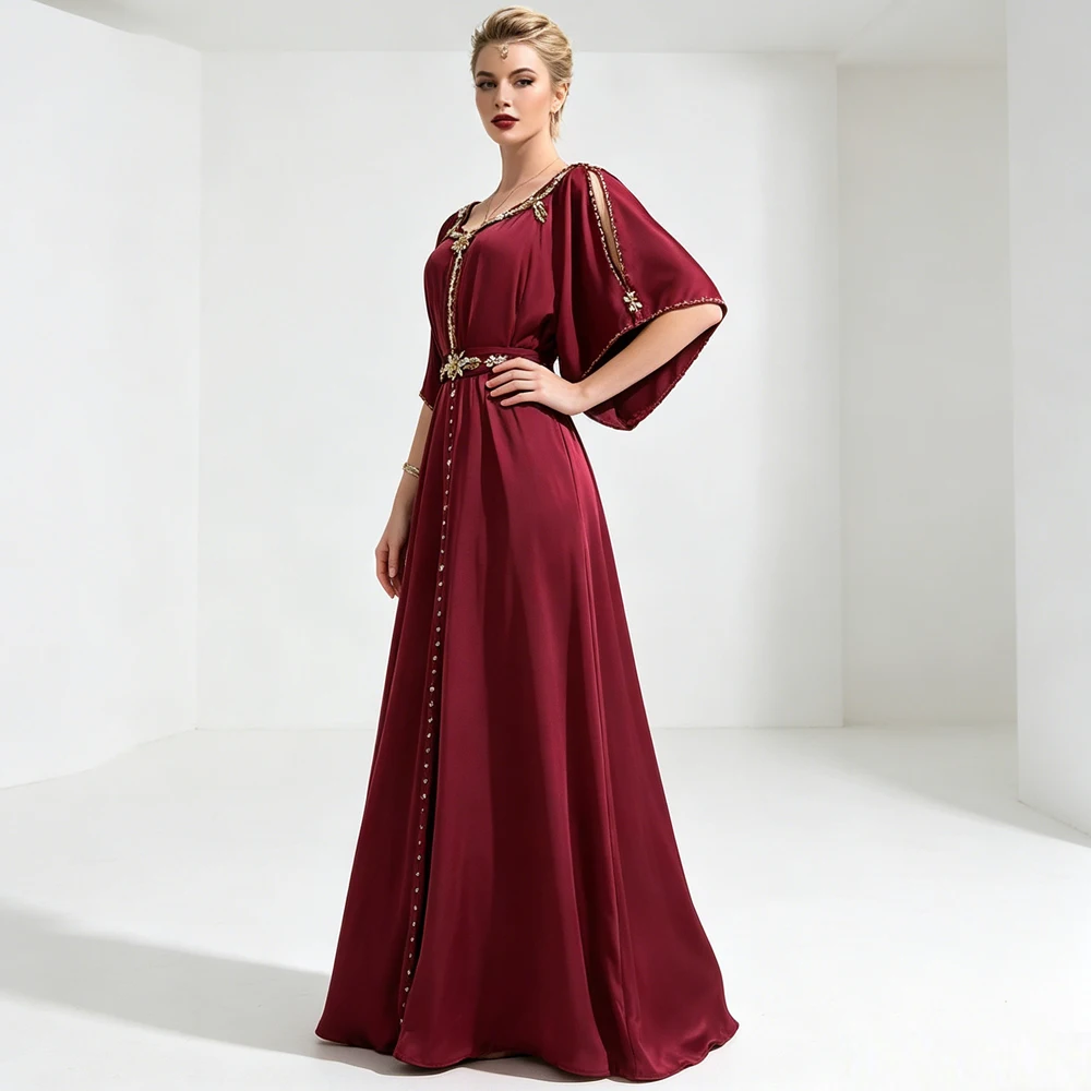 

Ramadan Caftan Femme Musulmane Vestidos Eid Djellaba Luxury Dubai Abayas Women Muslim Maxi Dress Evening Party Gown Jalabiya New