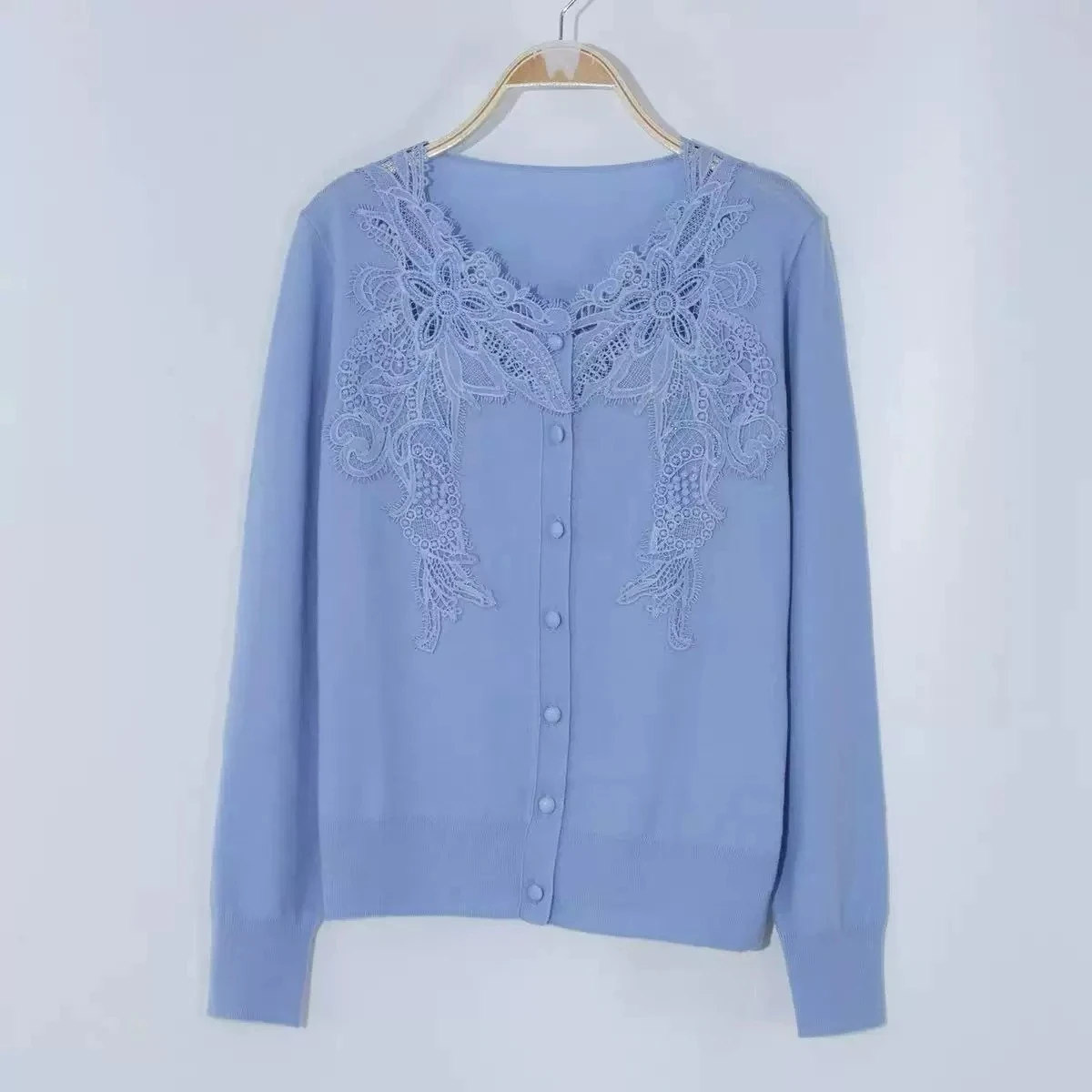 Women's Elegant Mulberry Silk Wool Cashmere Knitted Cardigan