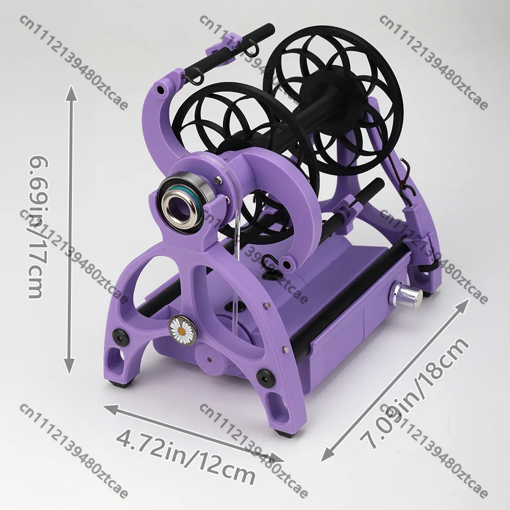 Electric Fibre Spinning Wheel Compact Wool Yarn Maker Adjustable Speed for Crochet Weaving