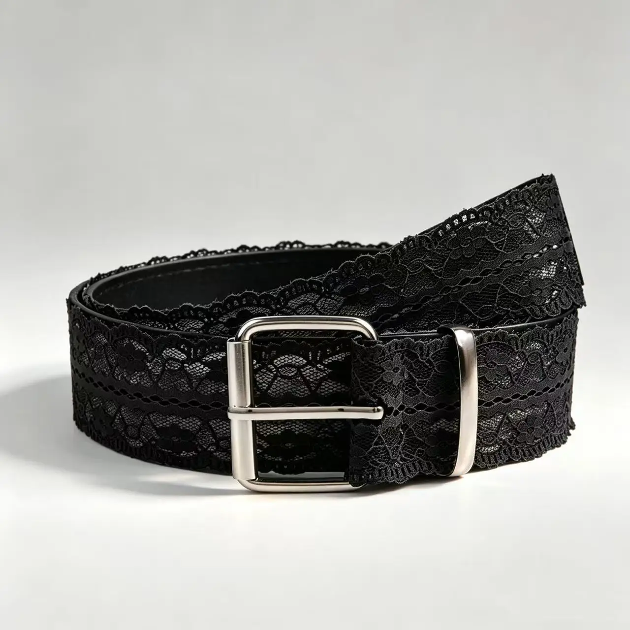 Beautiful Lace Waist Belt Leather Decor Accessory Gift Lace Waistband White Floral Casual Waist Strap Fashion Accent for Women