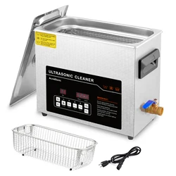 ACMESONIC 6L 180W Ultrasonic Washer 40kHz - Digital Timer Gentle Mode for Jewelry Tools Glasses Cleaning