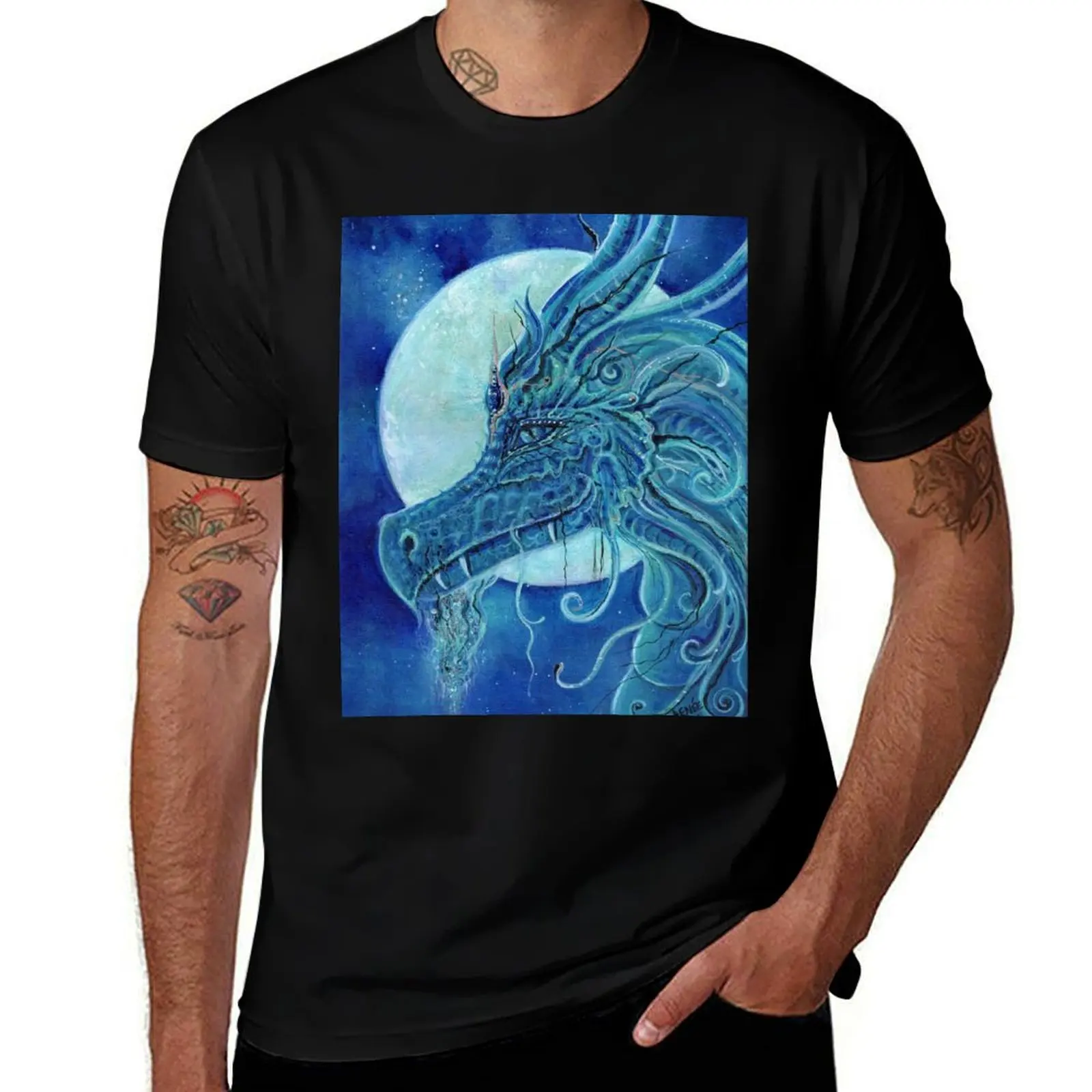 

The blue dragon portrait T-Shirt g man t shirts for men graphic t shirts for man t shirt custom print T-Shirt