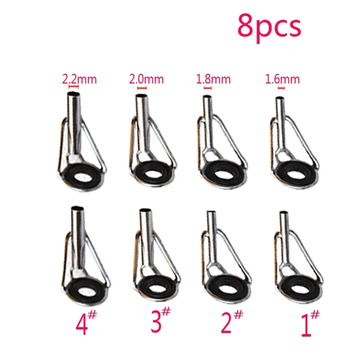 

Rod Tip Top Fishing Rods Guide Ring Repair Building Pole Eye Line Rings Tool Fly fishing Carabiner clips Accesorios pesca Laser