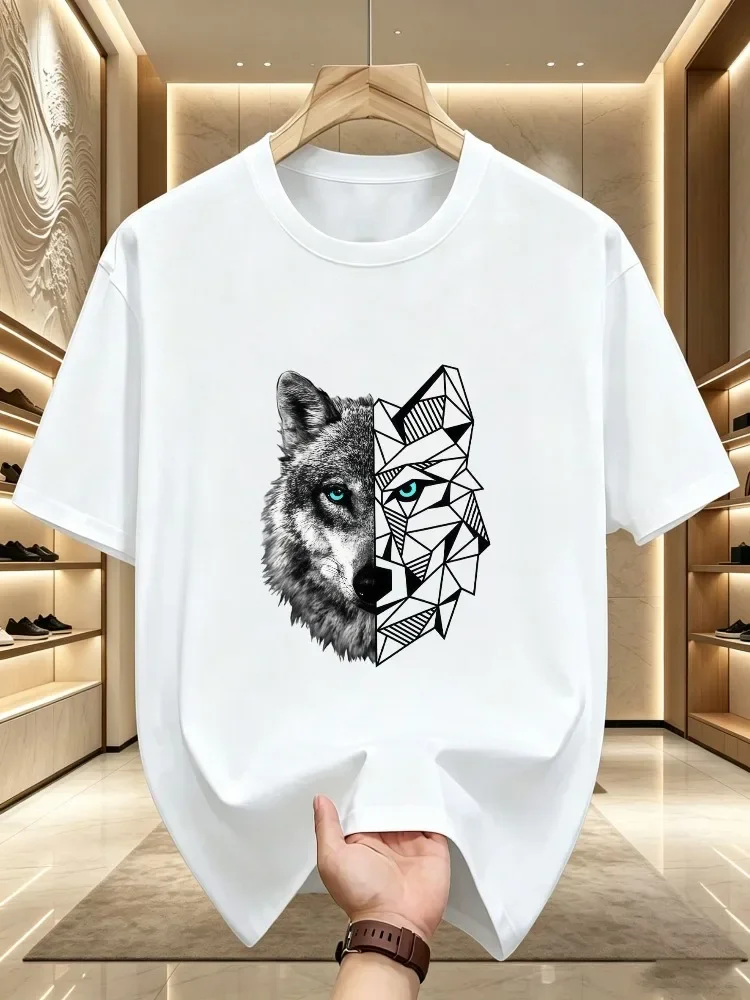 Summer New Men Oversized Rose Cross Print T Shirt 100 Percent Cotton Breathable Crew Neck Short Sleeve Casual Streetwear Loose F