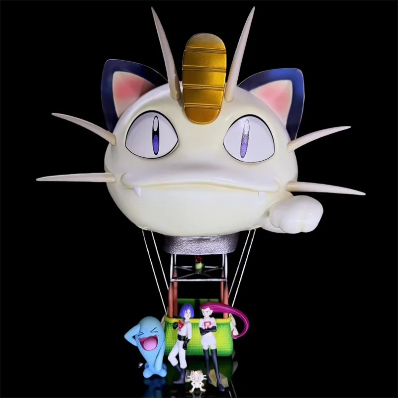 40cm-rocket-team-anime-figure-meowth-hot-air-balloon-figures-wobbuffet-figures-pvc-statue-collection-model-custom-gifts-toys