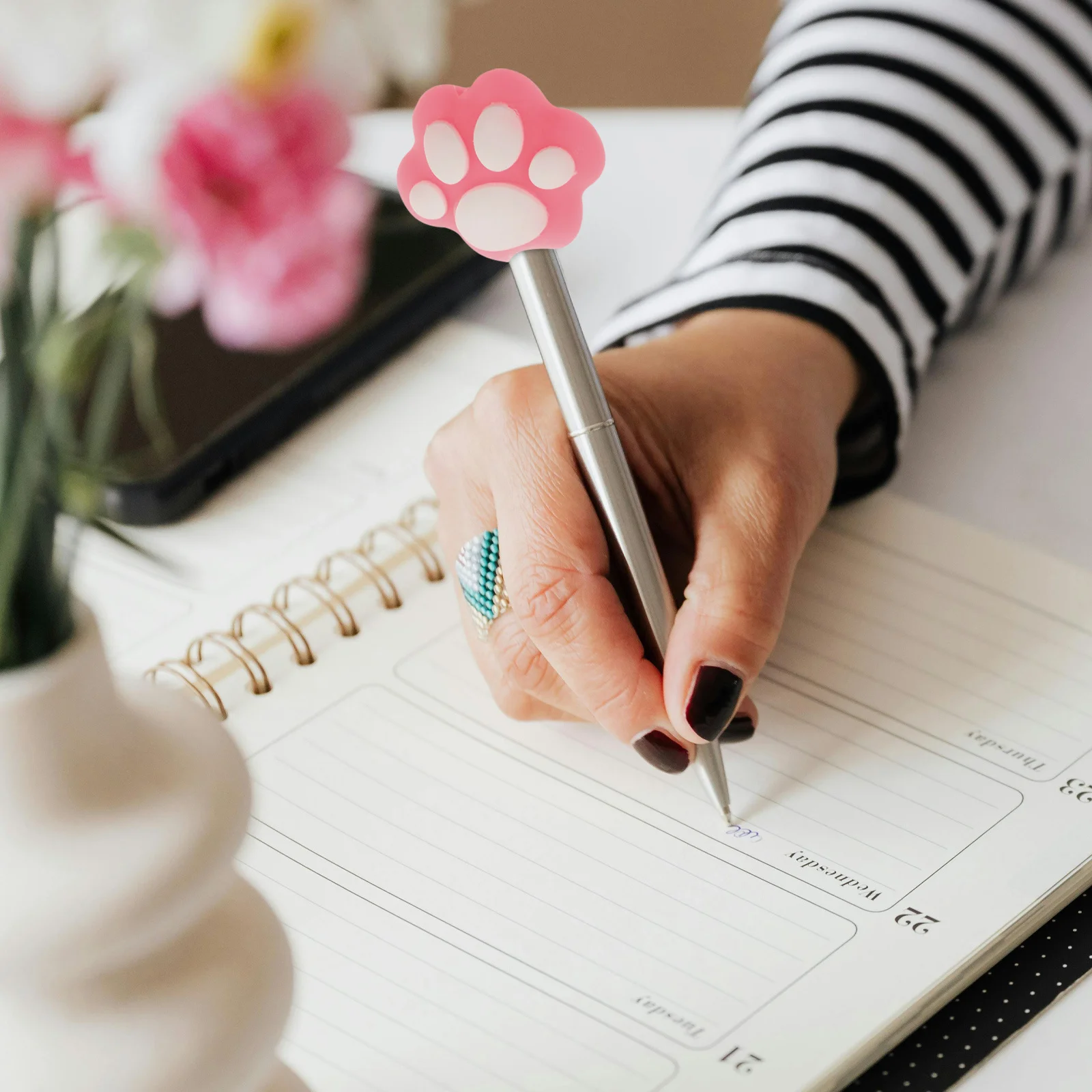 10 шт., розовые колпачки для карандашей в виде кошачьей лапы, силиконовые защитные приспособления для карандашей, предотвращающие ломкость для школьного офиса, офисных принадлежностей