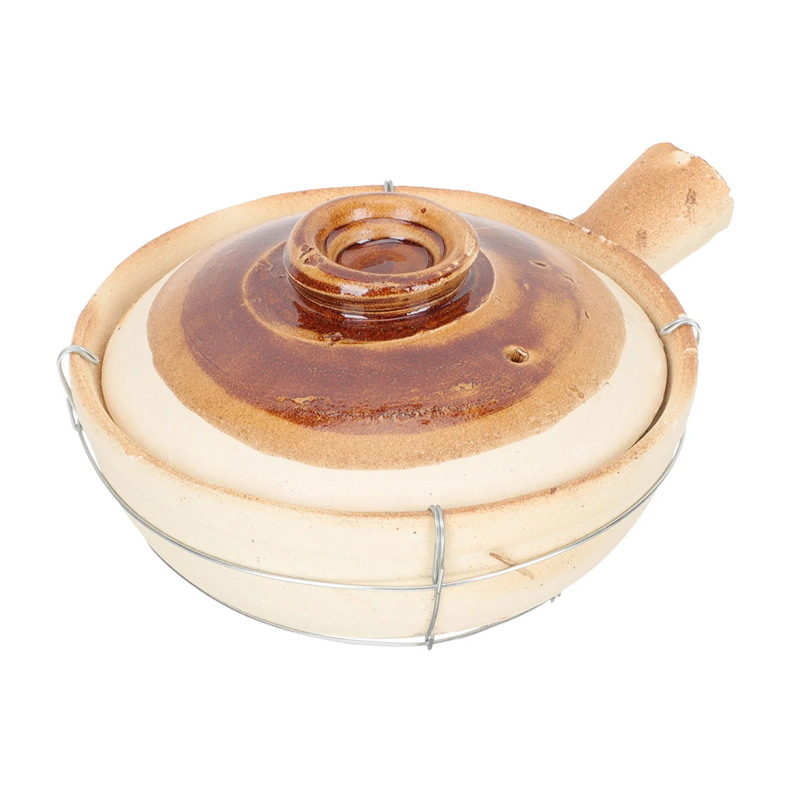 

Thick Handle Pottery Clay Casserole for Even Heating and Fast Cooking Multi Functional Stew Pot Ideal for Soup Rice Braised