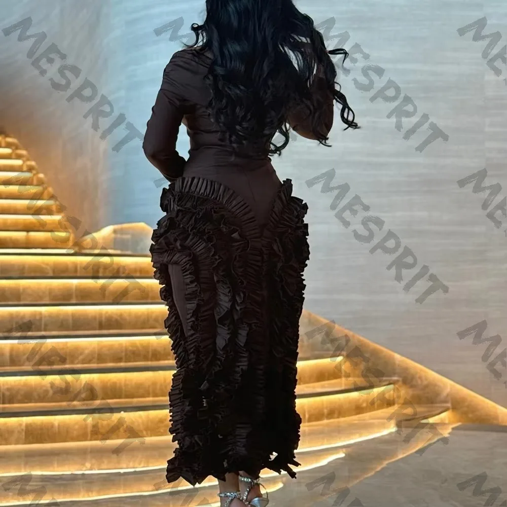 Customized Long Sleeved Pleated Irregular Skirt Evening Gown 2026A Style Off Shoulder Mini Ball Dresses Suitable for Parties