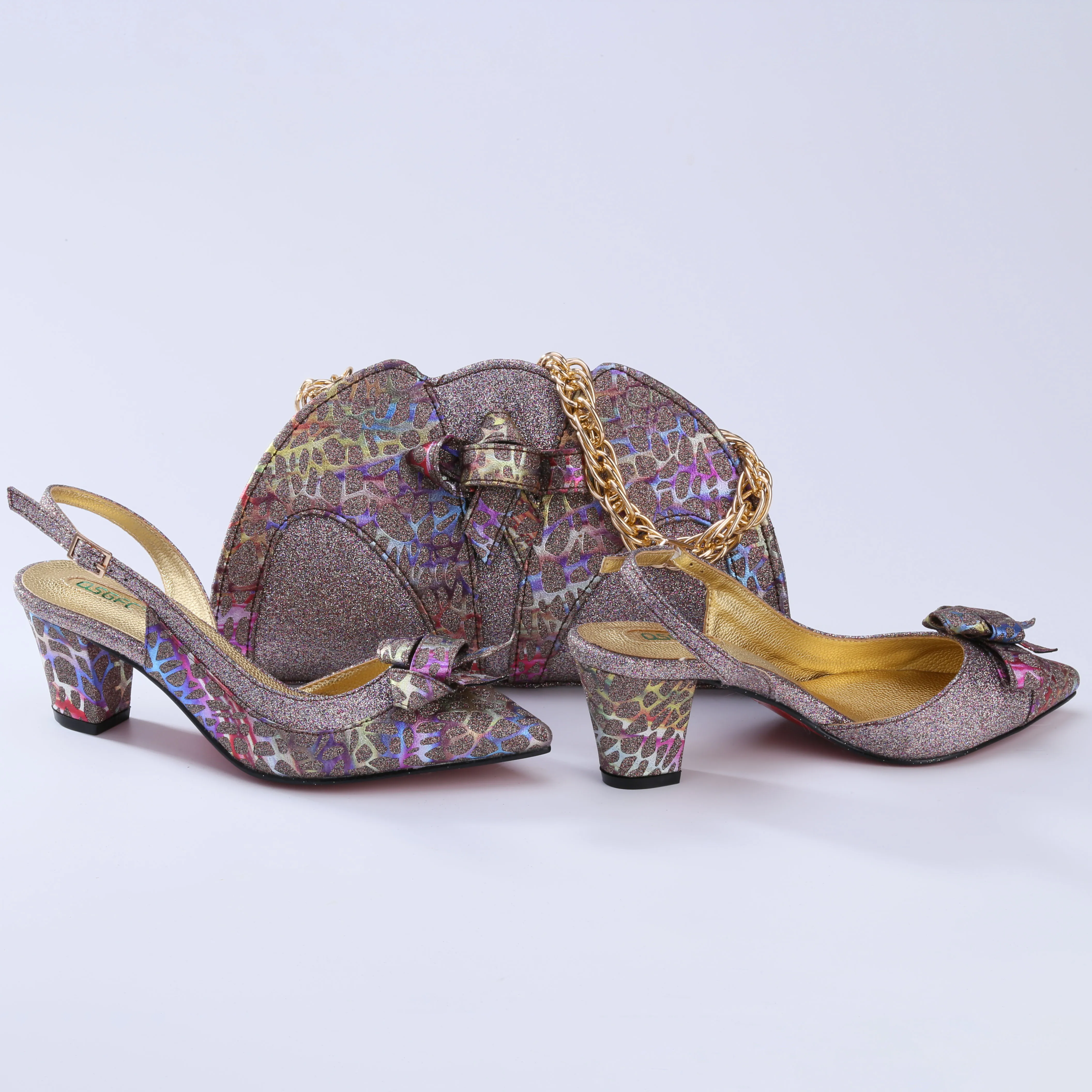 

Doershow New Arrival Shoes and Bag Set African Sets 2022 fashion Nigerian Women Shoes and Matching Bags Set for wedding! HTR1-23