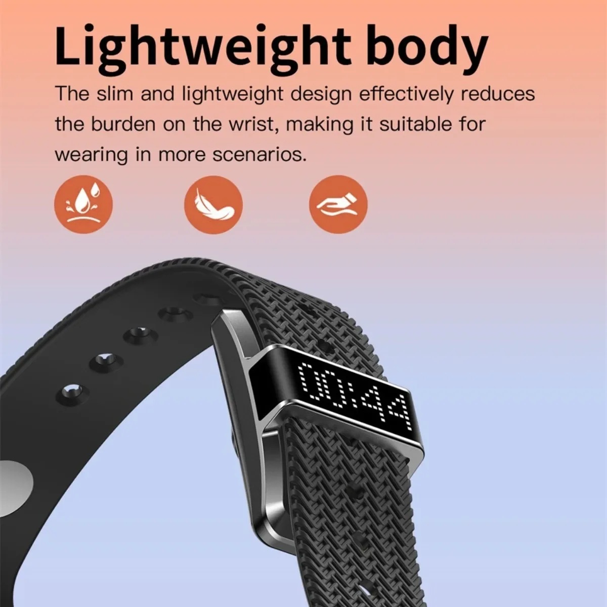 2026 New Ultra-Thin Smart Bracelet Women Health Monitoring Waterproof  LED Flashlight Heart rate  Sports Mode Smartwatch Men