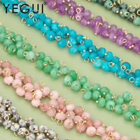 YEGUI ME98,jewelry accessories,18k gold plated,copper,natural stone,hand made,charms,jewelry making,diy pendants,50pcs/lot