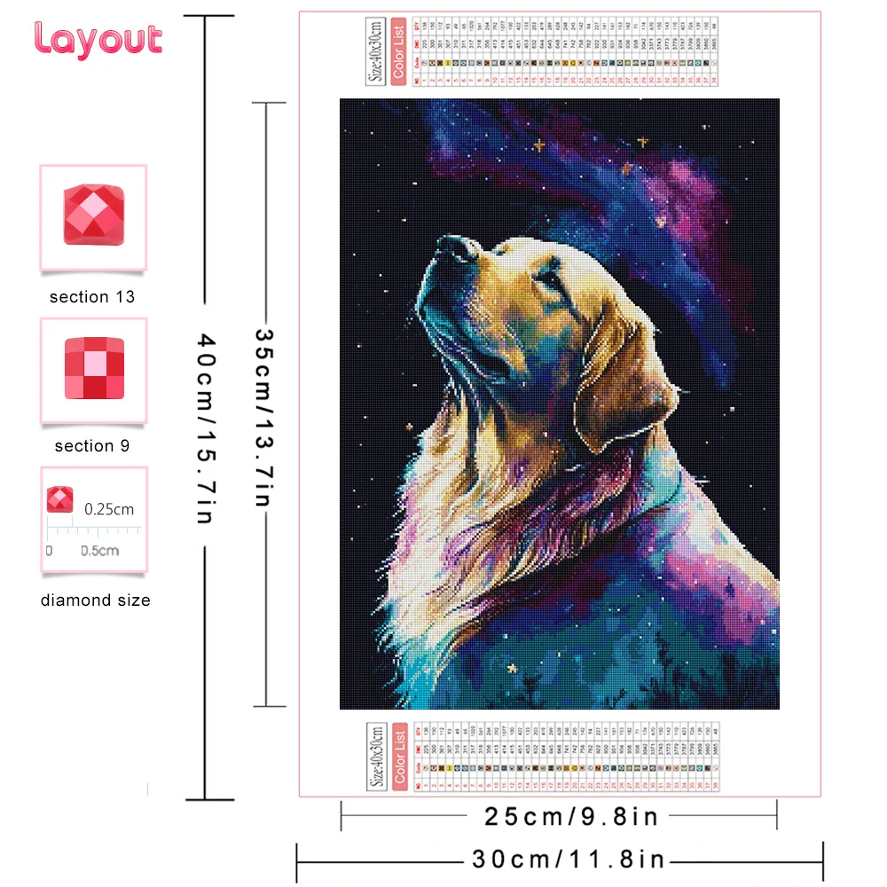 Huacan 5d Diy Diamond Painting Animal Dog Full Diamond Embroidery Tiger Lion Complete Kit Wall Decor Handmade Gift