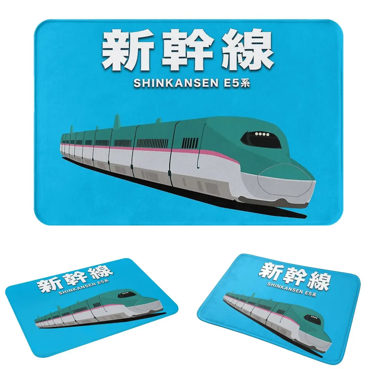 Japanese Shinkansen Bullet Trains Doormat Sand Scraping Carpet Rug Kitchen Entrance Home Floor Mat for Bedroom Footpad Mats