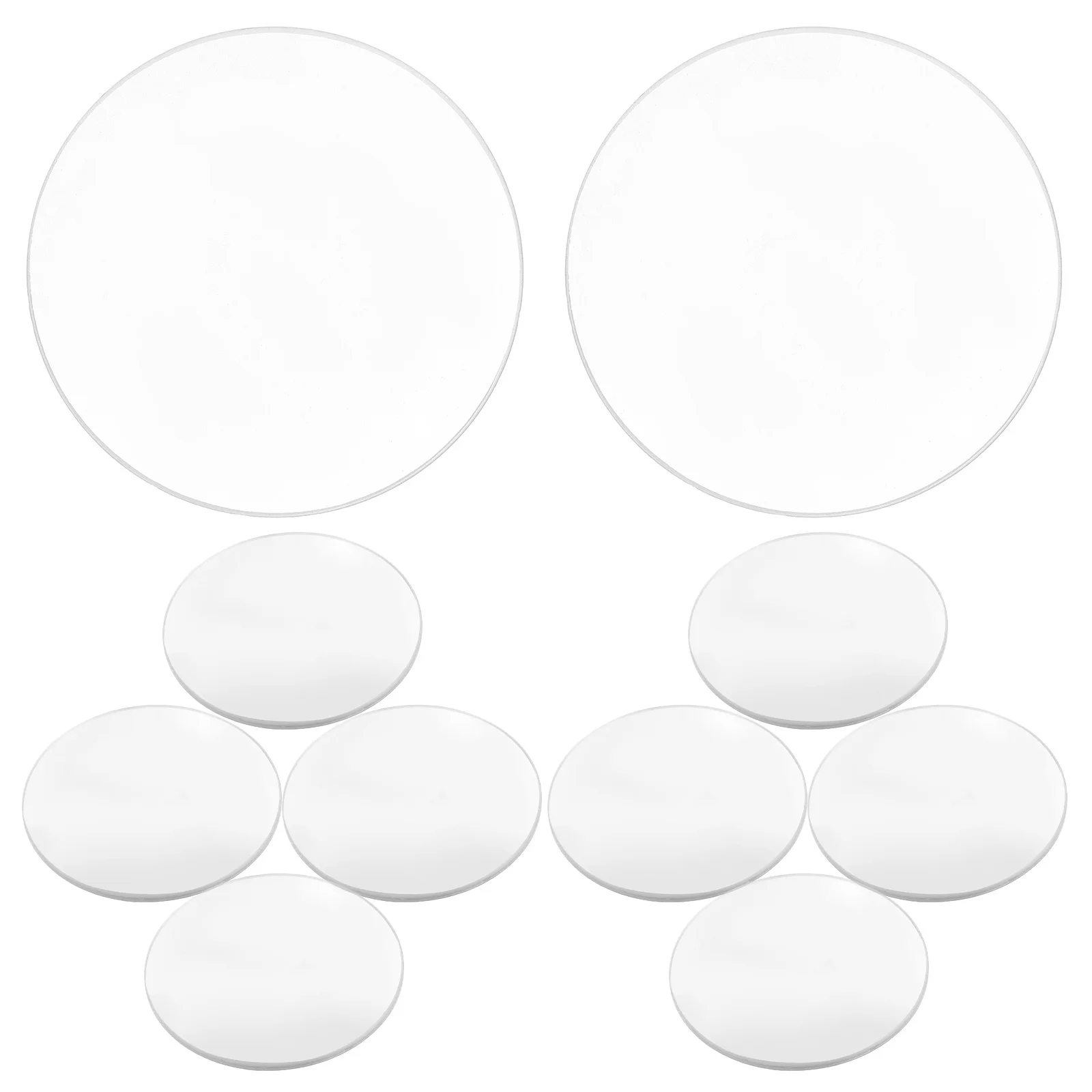 10 قطعة عدسة محدبة مستديرة مادة أكريليك تكبير واضح للبصريات والاستخدام التعليمي عدسة التجربة البصرية