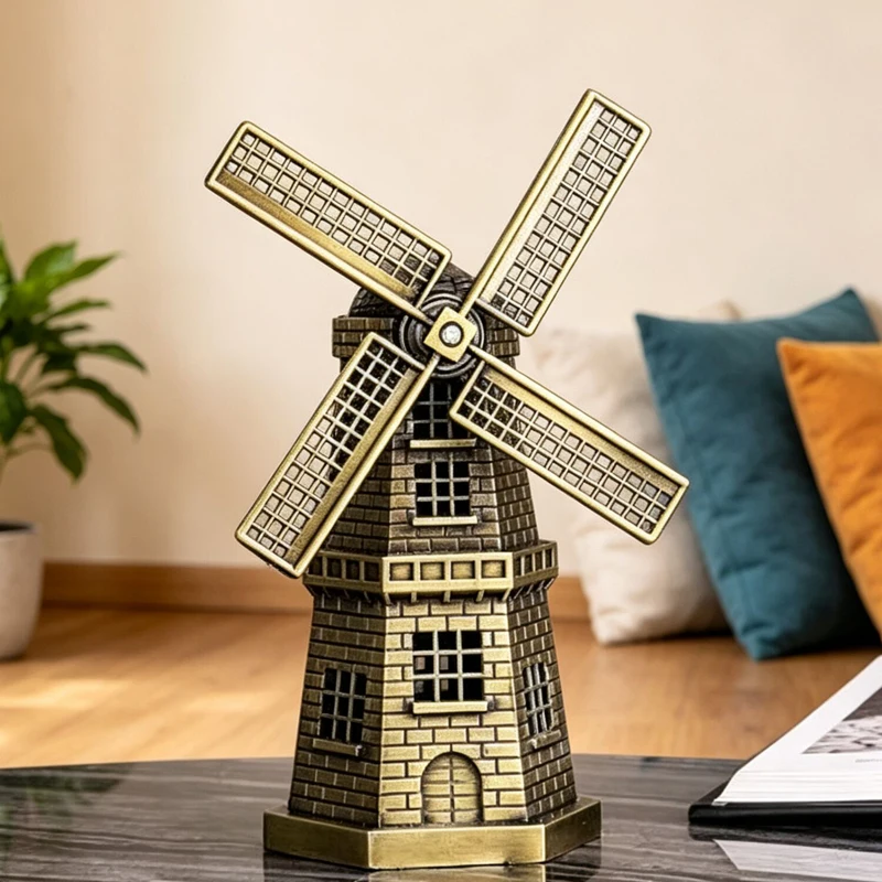 Windmill Miniature Laser Cut File, SVG House Model with Rotating Screw Template