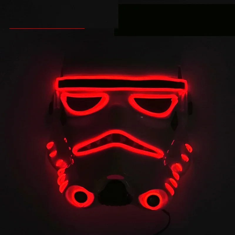 Cool Famous Movie Star Halloween Decor Mask With LED World Wars Flashing In The Night Rave Party For Halloween