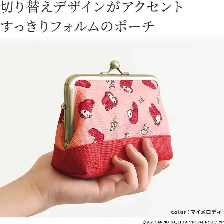 Kawaii Sanrio Kuromi My Melody การ์ตูนเหรียญกระเป๋าสตางค์ Creative Storage กระเป๋าแต่งหน้ากระเป๋าแบบพกพาสาวของขวัญวันเกิดอุปกรณ์ต่อพ่วง