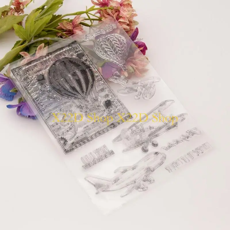 X22D Scrapbooking Stamper Clear Silicone Stamper Journaling Stamping Tool for Holiday Card Making Scrapbooking Photo Album
