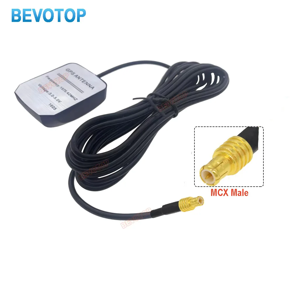 Antenne GPS de voiture MCX, câble de connecteur mâle, récepteur GPS magnétique, adaptateur aérien automatique pour la Navigation de voiture, lecteur de caméra de Vision nocturne
