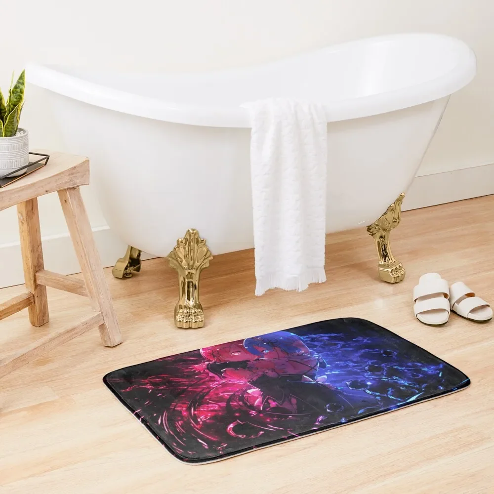 

Cute Ram Rem Waifu Cutie Kawaii (Re Zero Anime RZ Girl) Bath Mat Front Door Accessories Sets For The Bathroom Mat