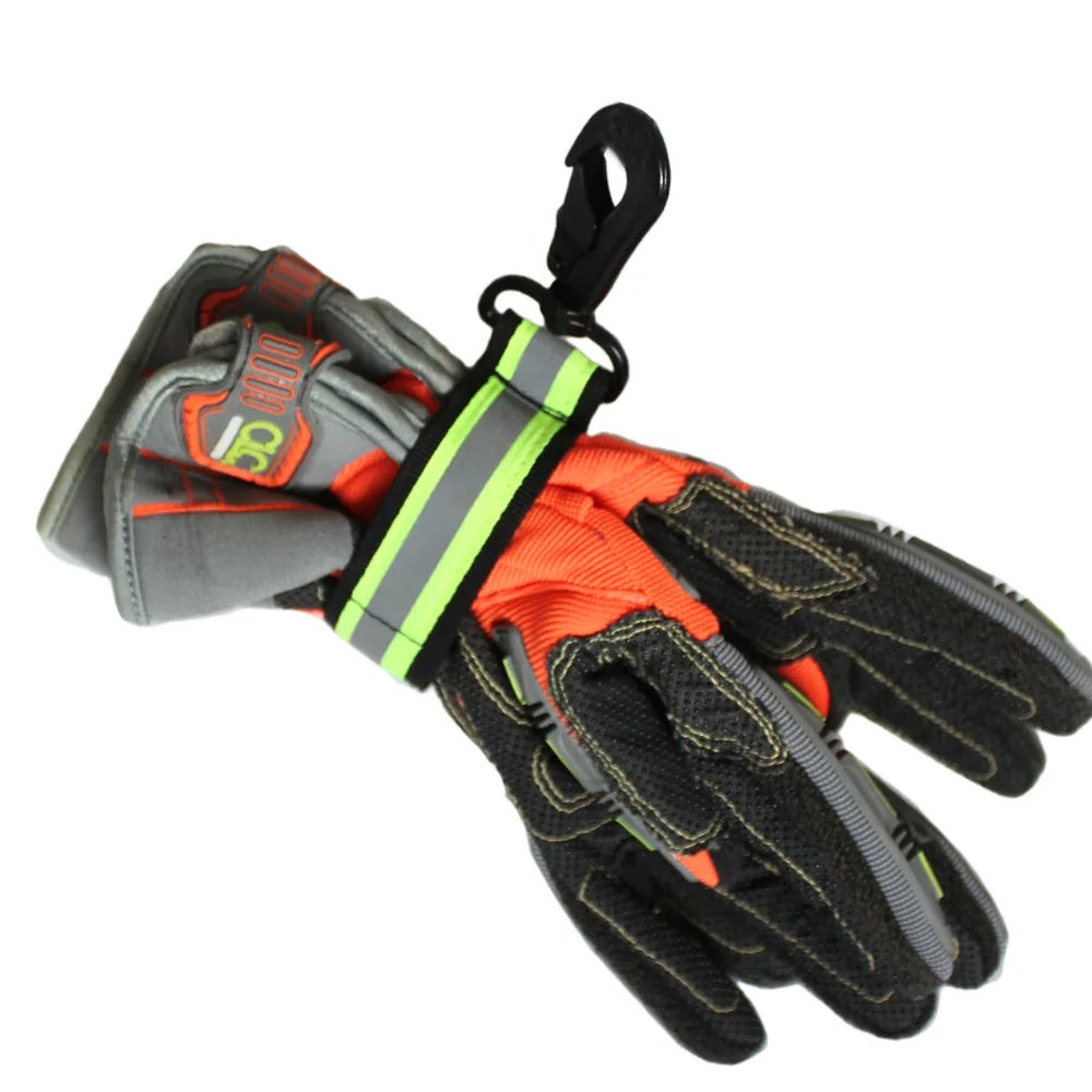 MELOTOUGH Firefighter Glove Strap | Glove Holder with Glove Leash Swivel Snap Hook,Reflective for Quick Access