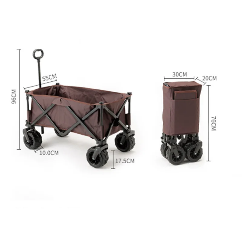 Hot Sale Camping Gear Collapsible Hand Wagon Heavy Duty Folding Beach Picnic Wagon  Portable Use Garden Cart Wagon