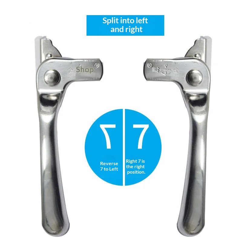 Stainless steel handle, casement window handle, outward opening window lock, pull handle, aluminum alloy glass window pull and c