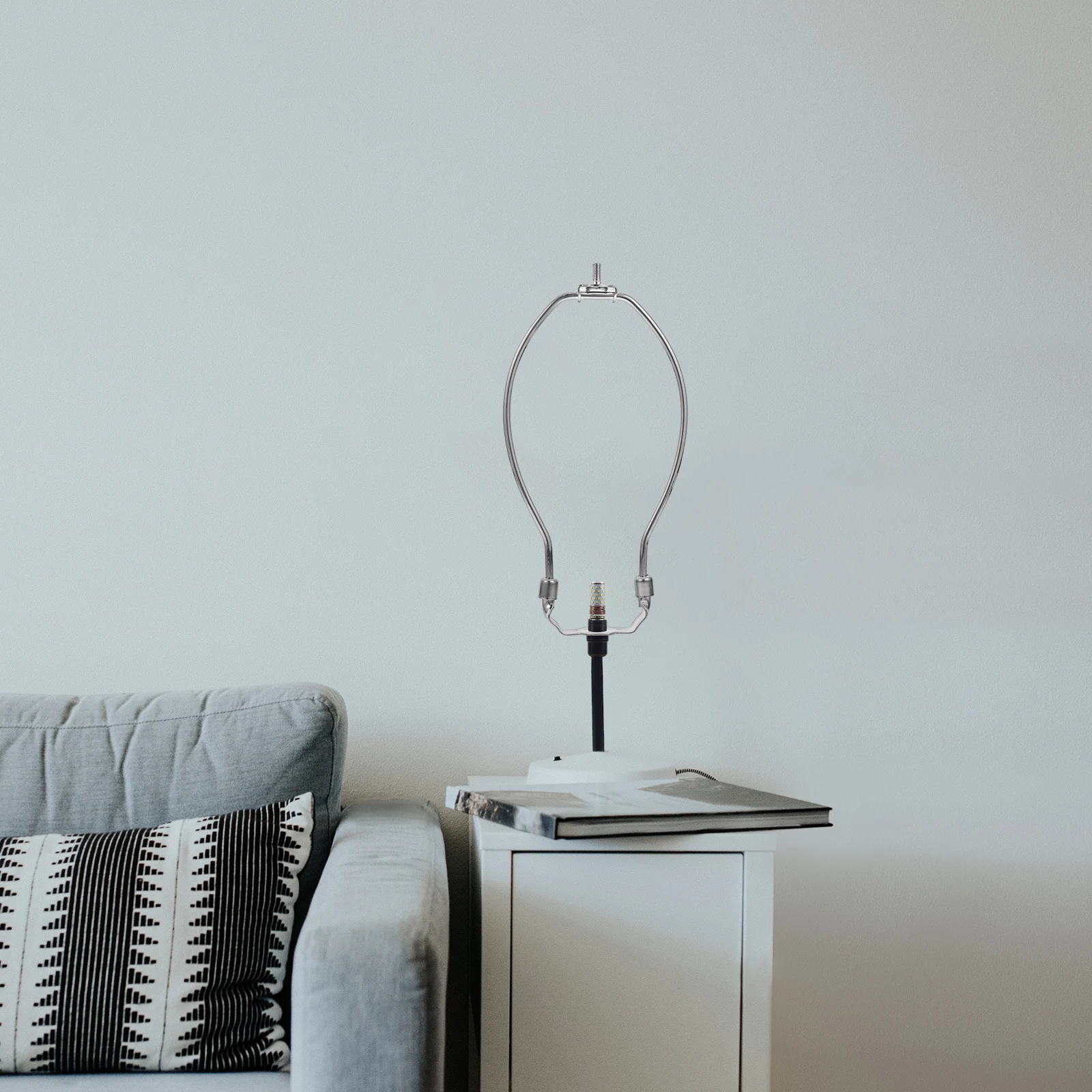 

2pcs Lamp Shade Accessories Smooth Harvard Finials Table Floor Lamps Metal Bracket Holder Detachable Parts Lamp Harp Set