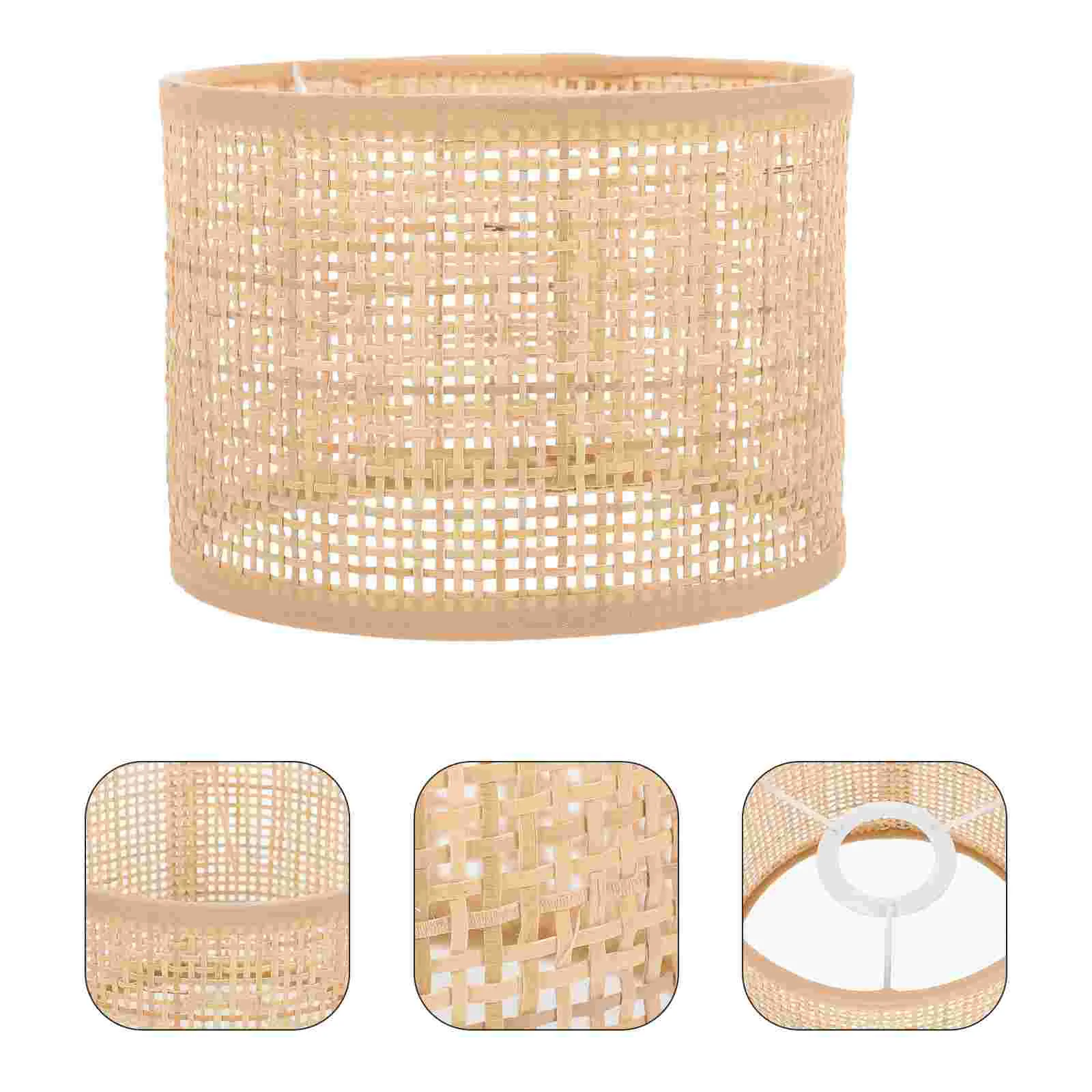 Woven Lampshade Boho Home Decor Light Bulb Decorative DIY Adornment Decorate Accessory Rattan Weaving Child