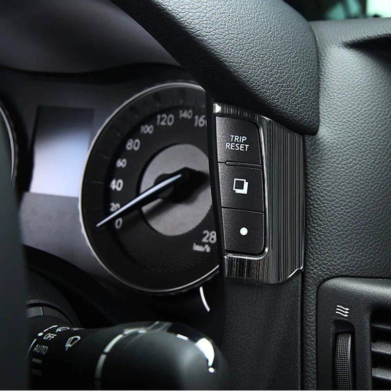 Dashboard button cover knob sticker decorative stainless steel Interior Accessories trim for Infiniti Q70 Q70L