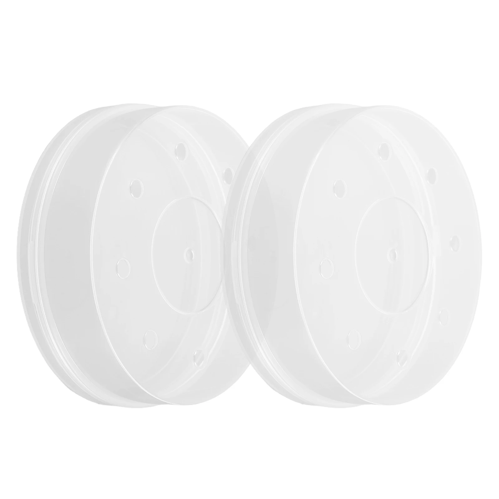 

2 Pcs Makeup Puff Storage Box Transparent Round Beauty Accessories Organizer Travel Powder Sponge Holder Plastic Case