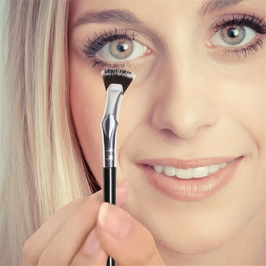 1pc Professional Mascara Fan Brush for Natural Lift - Smudge-Proof & Clump-Free Application, Alcohol-Free, No Batteries Required
