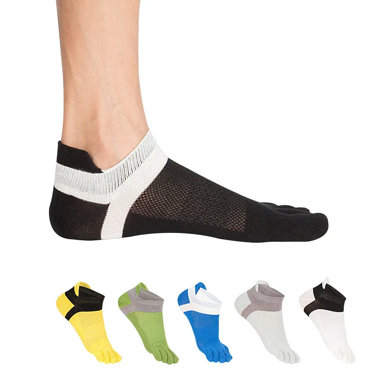 

Men Toe Socks Cotton Summer Spring Five Finger Male Short Soks High Quality Anti-skid Anti-friction Invisible Sox Ankle Socks