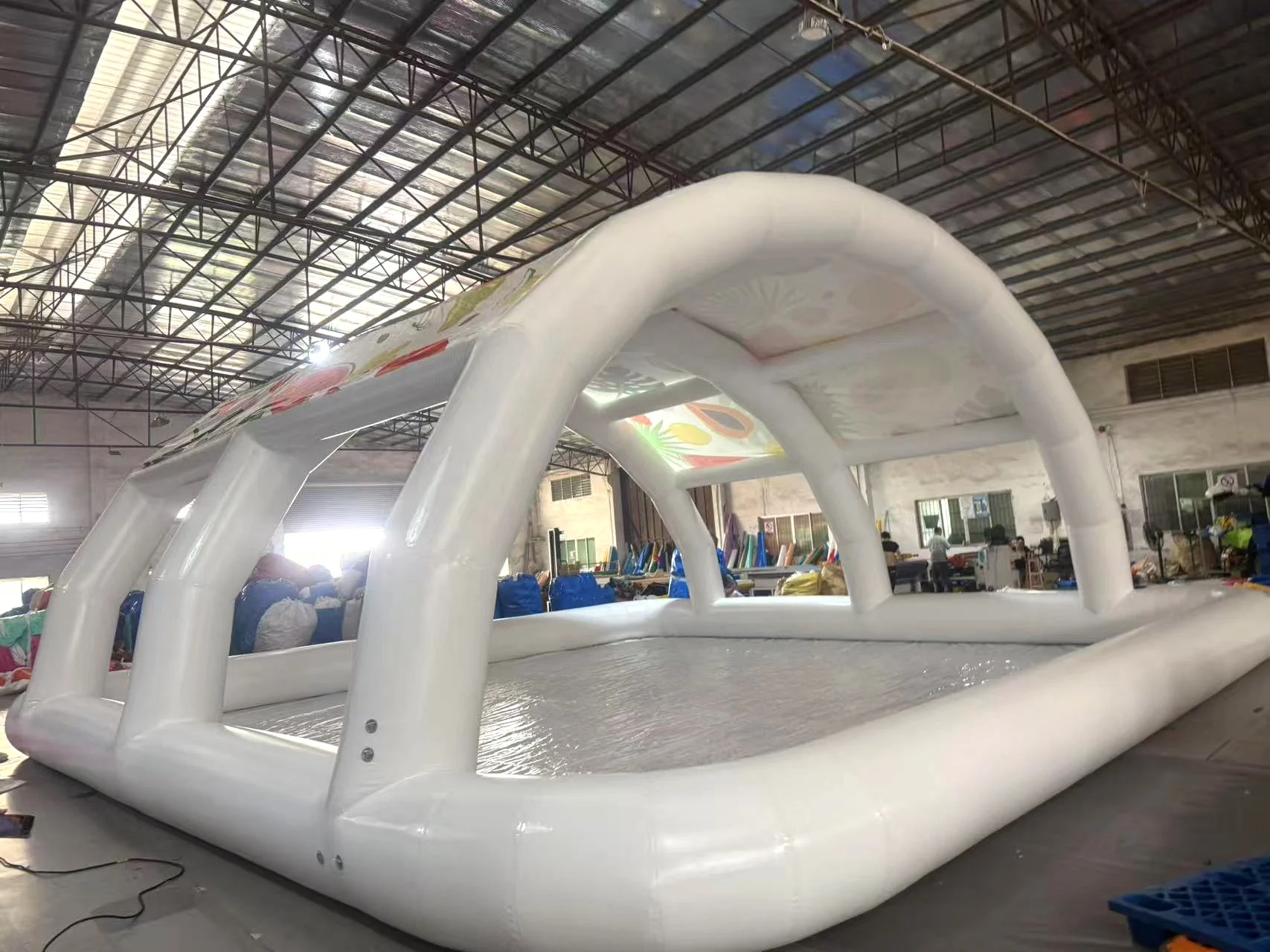 //Custom Logo Sun Shape Square Round Inflatable Backyard Circle Swimming Pool With Cover Inflatable Water Pool Tent For Sale
