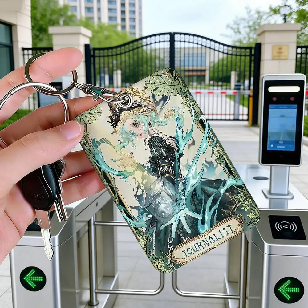 Horror Game Identity V PU Soft Leather Rectangular Key Card Holder Induction Elevator Protection Cover Youth Faion Accory