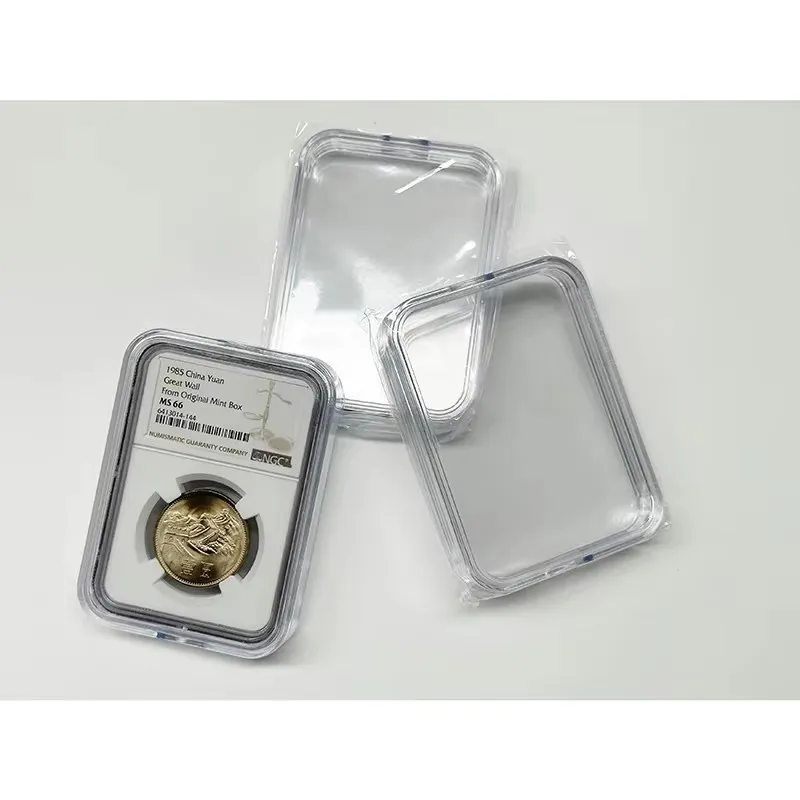 1pcs Pccb Transparent Storage Box Display Identification Coin Clear Slab Protection Box for NGC Slab Rating Coin Collection