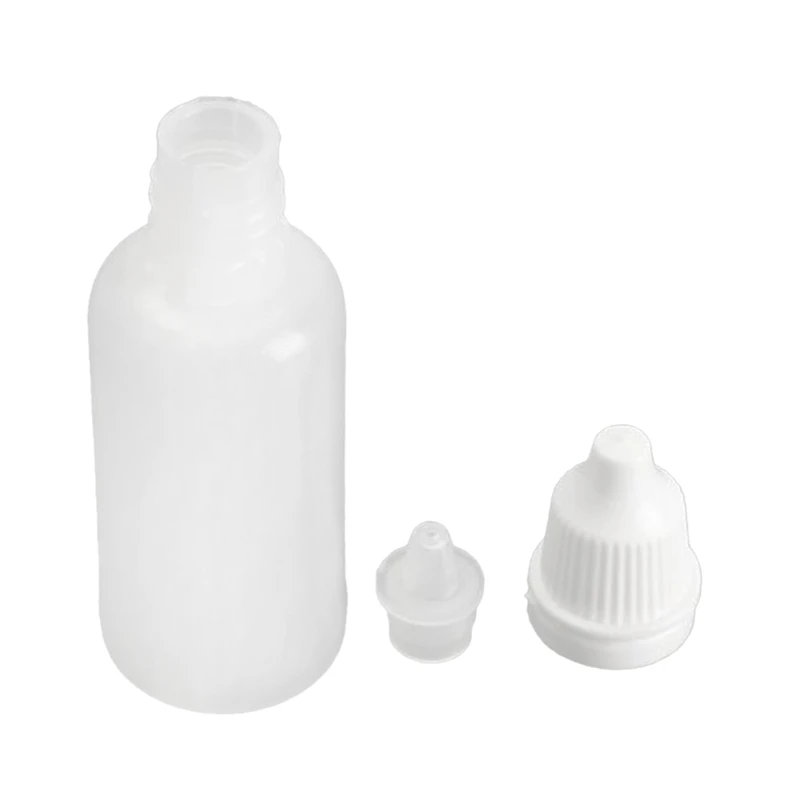 TKOH-50Pcs زجاجات قطارة بلاستيكية فارغة قابلة للعصر (20 مل)