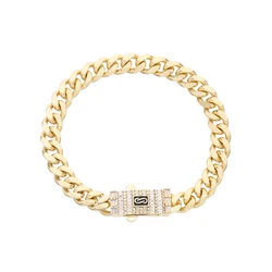 Free Shipping Monaco Cuban Chain 14K Gold Plated 8mm Bracelet and Necklace Fashion Men's Jewelry Set Gift